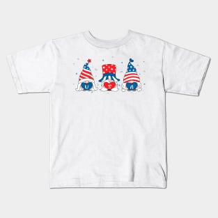 American Patriot Gnomes Kids T-Shirt